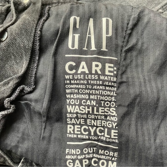 Gap - Slouchy Overalls Washed Black Crop Length XL - Picture 8 of 10